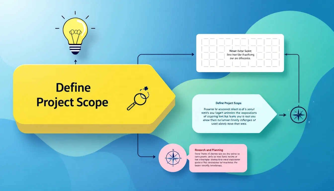 A flowchart illustrating the process of getting a website designed.