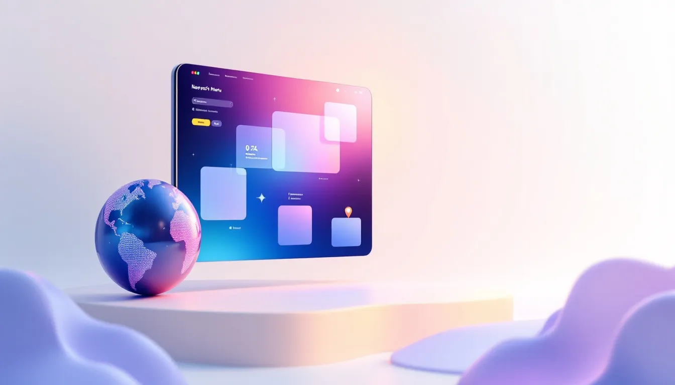 Key features of a professionally designed website illustrated.