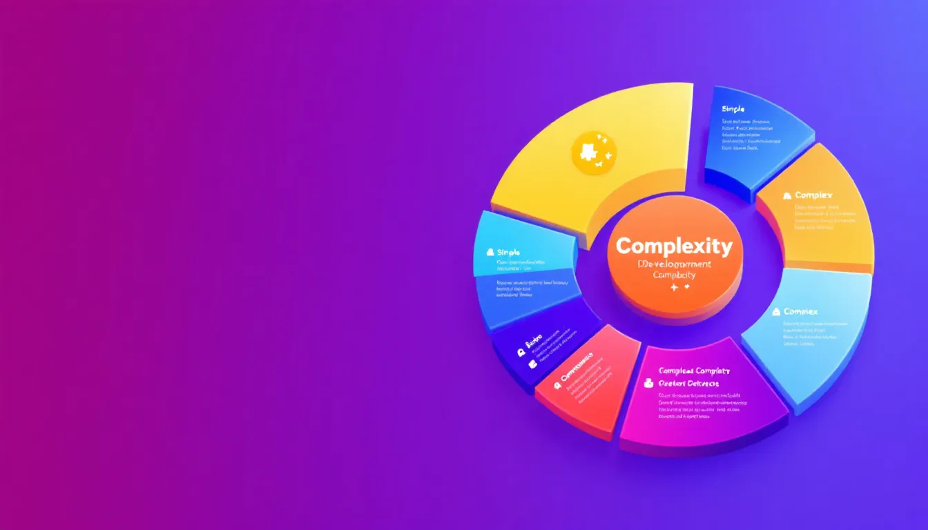 Visual representation of development complexity in apps and websites.